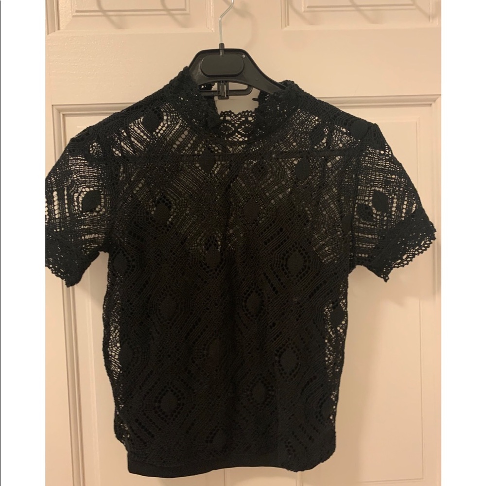 Zara black laced shirt